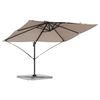 vidaXL Parasol Roma de Brazo Lateral Taupe y Negro 352 x 251 x 260 cm