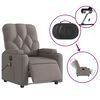 vidaXL Sill&oacute;n reclinable de masaje el&eacute;ctrico tela gris taupe