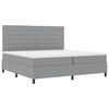 vidaXL Cama tipo Box Spring con colch&oacute;n Gris Claro 200 x 200 cm tela