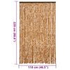 vidaXL Cortina antimoscas chenilla ocre y blanco 118x220 cm