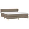 vidaXL Cama box spring con colch&oacute;n tela gris taupe 160x200 cm