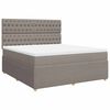 vidaXL Cama box spring con colch&oacute;n tela gris taupe 180x200 cm