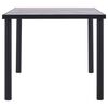 vidaXL Mesa de comedor de MDF negro y gris hormig&oacute;n 180x90x75 cm
