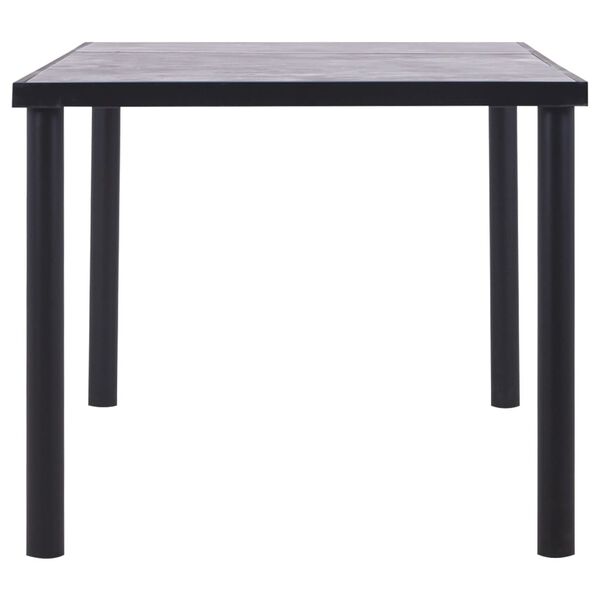 vidaXL Mesa de comedor de MDF negro y gris hormig&oacute;n 180x90x75 cm