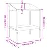 vidaXL Soporte de plantas acero galvanizado antracita 75,5x54,5x100 cm