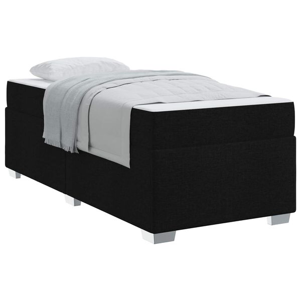 vidaXL Estructura de cama con colch&oacute;n Negro 80 x 200 cm tela
