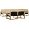 vidaXL Conjunto de sof&aacute;s de exterior 7 uds. y Beige