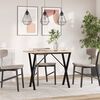 vidaXL Mesa de comedor marco X madera maciza pino acero 100x50x75,5 cm