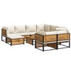 vidaXL Set de sof&aacute;s de jard&iacute;n con cojines 10 pzas madera maciza acacia