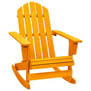 vidaXL Silla mecedora de jard&iacute;n Adirondack madera maciza abeto naranja