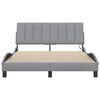 vidaXL Estructura de cama sin colchón Hanko tela gris claro 140x190 cm