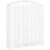 vidaXL Cesta gaviones forma arco hierro galvanizado 200x50x220/240 cm
