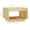 vidaXL Mesa de centro de madera maciza de pino 50x50x33,5 cm