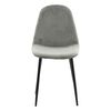 Venture Home Sillas de comedor 2 uds Polar terciopelo gris y negro