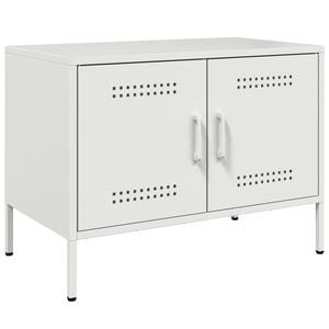 vidaXL Mueble de TV de acero blanco 68x39x50,5 cm