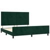 vidaXL Estructura cama sin colch&oacute;n terciopelo verde oscuro 160x200 cm