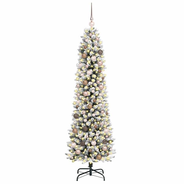 vidaXL &Aacute;rbol de Navidad artificial 210 cm PVC, Metal y Pl&aacute;stico