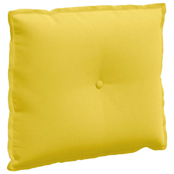 vidaXL Coj&iacute;n de Espalda Amarillo Claro 60 x 19 x 50 cm tela