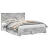 vidaXL Estructura de cama con caj&oacute;n Gris Concreto 160 x 200 cm