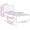 vidaXL Estructura de cama Negro 100 x 200 cm Madera Ingenieril