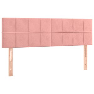 vidaXL Cabeceros terciopelo rosa 144x5x78/88 cm