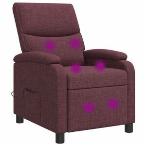 vidaXL Silla de masajes reclinable Morado Tela