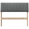 vidaXL Cabecero tapizado Gris oscuro 90 cm Madera de pino macizo