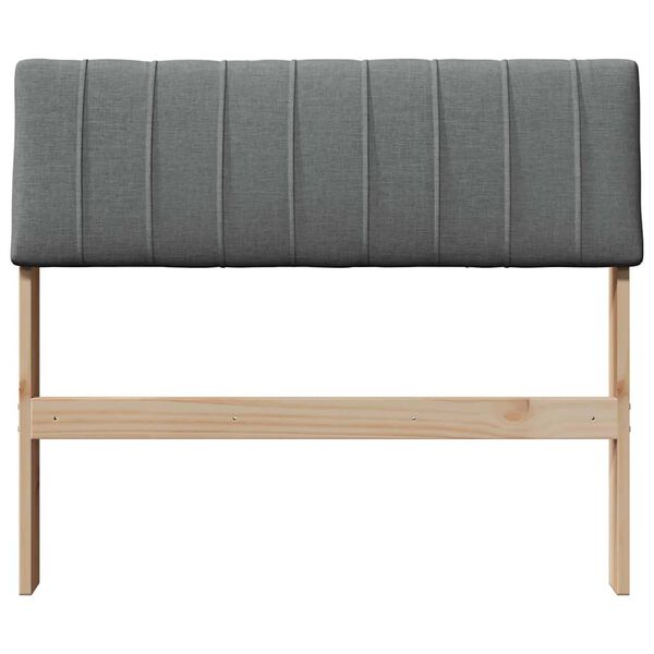vidaXL Cabecero tapizado Gris oscuro 90 cm Madera de pino macizo