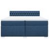vidaXL Cama box spring con colch&oacute;n tela azul 200x200 cm
