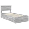 vidaXL Estructura de cama Gris Sonoma 90 x 190 cm Madera de ingenier&iacute;a