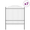 vidaXL Valla de Jard&iacute;n 7 pcs Gris 170 x 215 cm