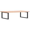 vidaXL Estante de lavabo de pared de acero y madera maciza de haya