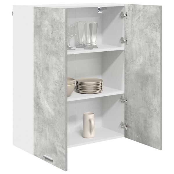 vidaXL Mueble colgante con puerta Gris Concreto 80 x 31 x 100 cm