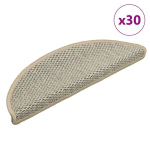 vidaXL Alfombra autoadhesiva escalera sisal 30 uds verde claro