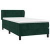 vidaXL Cama box spring con colch&oacute;n terciopelo verde oscuro 80x200 cm