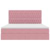 vidaXL Cama con almacenamiento y colch&oacute;n Rosa 160 x 200 cm Terciopelo