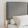 vidaXL Estructura de Cama con Cabecera Tapizada Gris Claro