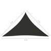 vidaXL Toldo de vela triangular tela Oxford gris antracita 5x5x6 m