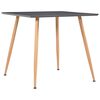 vidaXL Mesa de comedor MDF gris y color roble 80,5x80,5x73 cm