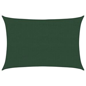 vidaXL Toldo de vela HDPE verde oscuro 160 g/m&sup2; 4x6 m