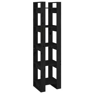 vidaXL Estanter&iacute;a/divisor de espacios madera pino negro 41x35x160 cm