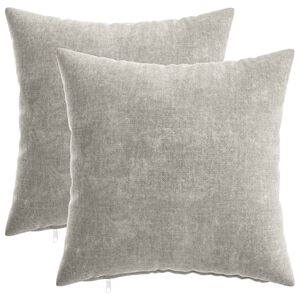 vidaXL Funda de almohada 2 uds. HEERLEN Gris Claro 40 x 40 cm
