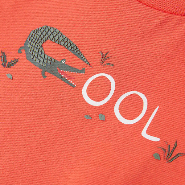 Camiseta infantil de manga corta rojo claro 140