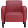 vidaXL Sill&oacute;n con reposabrazos color rojo vino 54 cm cuero sint&eacute;tica
