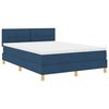 vidaXL Cama tipo Box Spring con colch&oacute;n Azul 140 x 200 cm tela