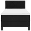 vidaXL Cama tipo Box Spring con colch&oacute;n Negro 80 x 200 cm tela
