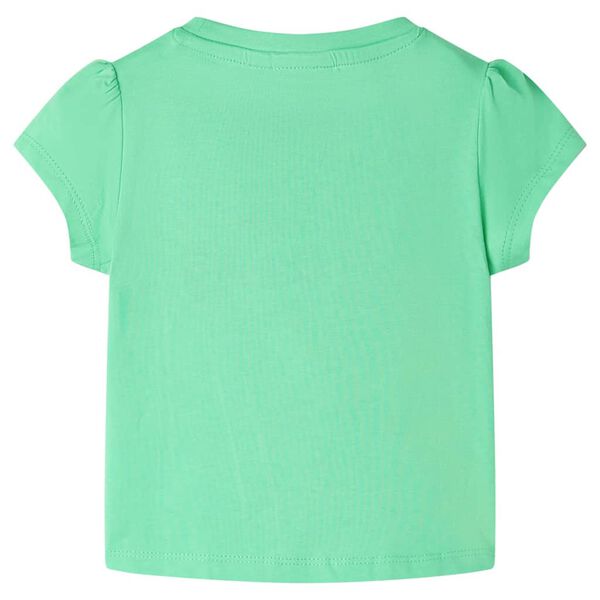 Camiseta infantil verde claro 128