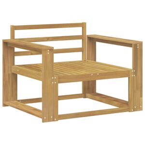 vidaXL Sof&aacute; intermedio de exterior Madera de Acacia S&oacute;lida Blanco