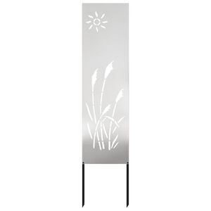 vidaXL Pantalla de Privacidad para Jard&iacute;n Calado Plateado 32 x 140 cm