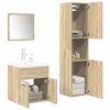 vidaXL Juego de muebles de baño 4 pzas contrachapada roble Sonoma